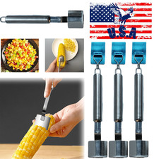 4X Kitchen Corn Cob Thresher Stainless Steel Cutter Tool Peeler Remover Stripper