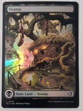 Official Magic The Gathering Swamp Lorwyn Eclipsed #276 Foil Full Art Card
