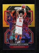 2021-22 Panini Prizm Black Gold Prizm 4/5 Hakeem Olajuwon #265 HOF e1e