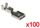 100 HEAT RESISTANT HIGH TEMPERATURE PUSH FIT SPADE TERMINAL WIRE CRIMP CONNECTOR