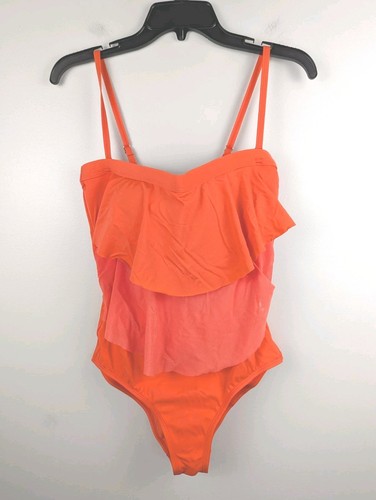 Jantzen Women's Swimsuit Sz 10 Adjustable Straps Tiered Layers Flattering Peach - Picture 1 of 11