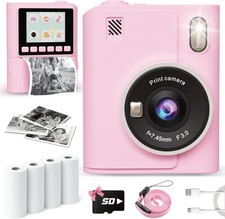 Instant Print Camera for Kids, 1080P Instant Digital Print Cameras for Toddler,