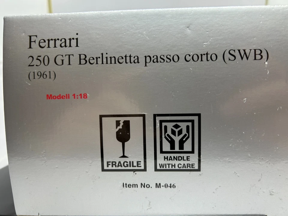 * CMC M-046 1961 FERRARI 250GT BERLINETTA PASSO CORTO SWB RED 1:18 SCALE * - Image 3 of 4