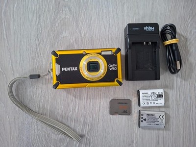 Pentax Optio W80 Digital Kamera Gelb Schwarz 12 Megapixel