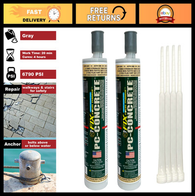 Two-Part Epoxy Adhesive Paste for Anchoring & Crack Repair, 8.6 oz Cartridge (2-