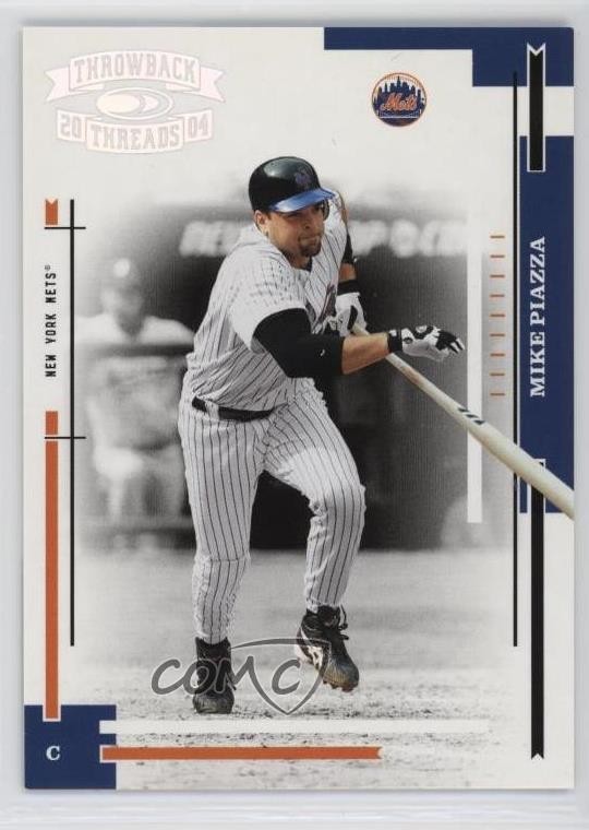 2004 Donruss Throwback Threads Silver Proof 47/100 Mike Piazza #128 HOF 0l2