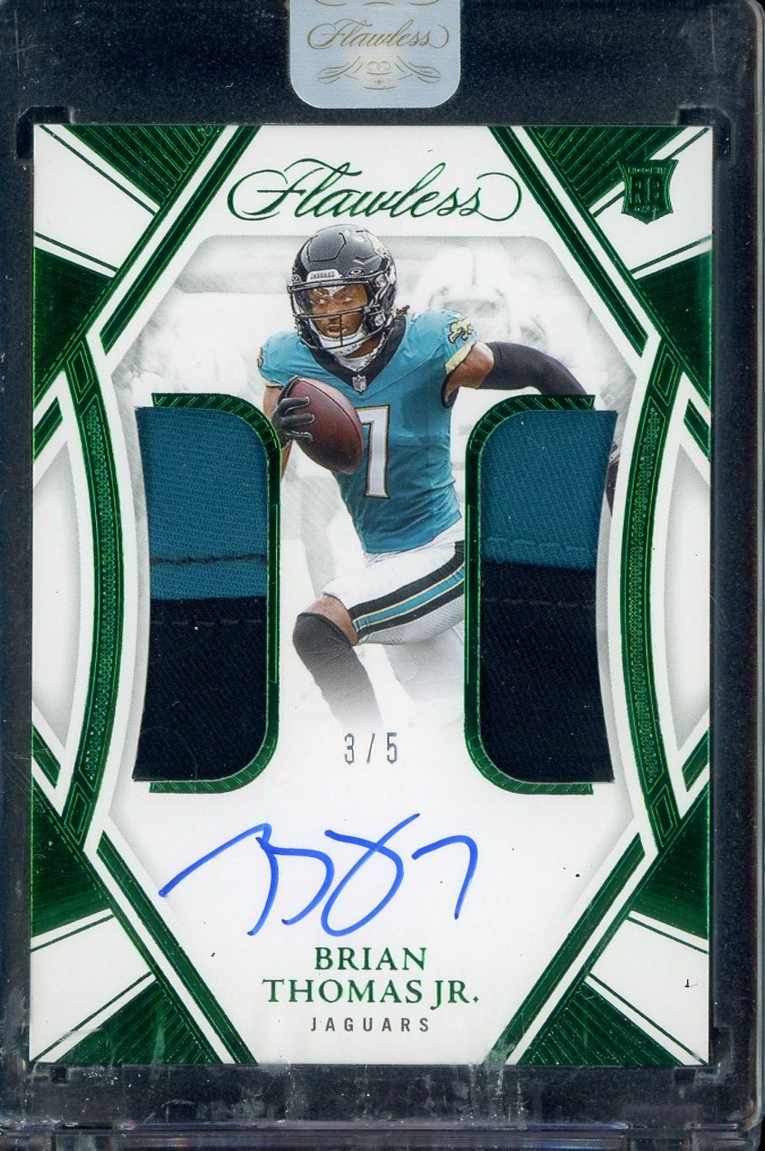 Brian Thomas Panini Flawless Rookie Dual Patch Autographs #RDPABTJ Emerald