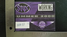 STYX / REO - ORIGINAL INDIANAPOLIS CONCERT 2000 TOUR CLOTH BACKSTAGE PASS
