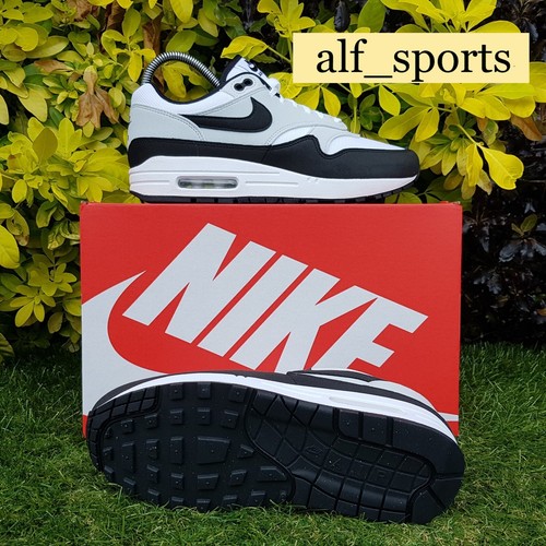 ❤ Brandneu mit Etikett & authentisch Nike® Air Max 1 Turnschuhe weiß, schwarz & Platin UK Größe 9,5 - Bild 20 von 22