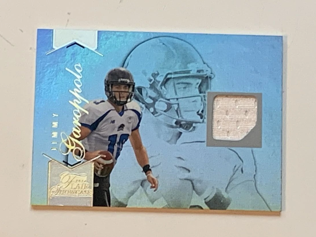 Jimmy Garoppolo 2014 Flair Showcase Memorabilia Jersey Card Rookie