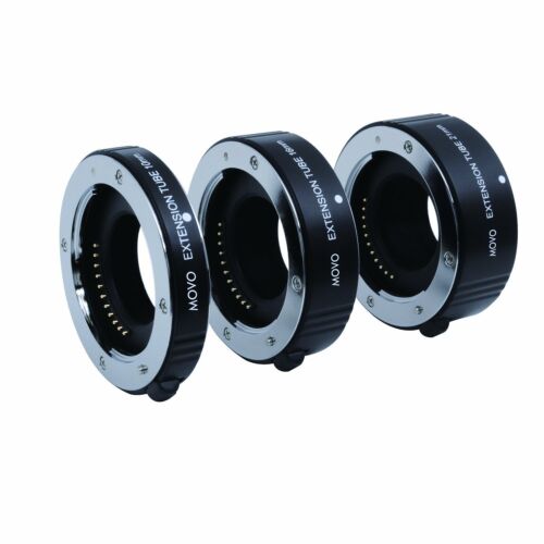 Movo AF Macro Extension Tube Set for Fujifilm X-Mount Mirrorless Cameras - Picture 1 of 3