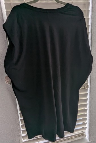 Free People Bianca Black Top/Dress Grommets Size Medium - Picture 3 of 8