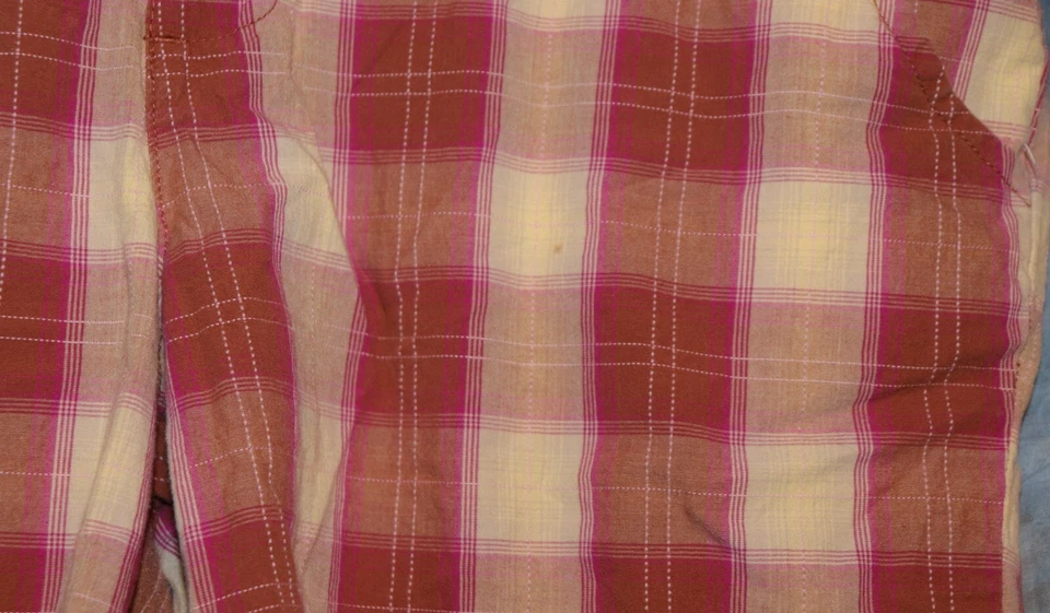 Pantalones Cortos Junior Mujer Rosa Marrón A Cuadros SO Frente Plano Talla 11 muy buenos Foto 3 de 4