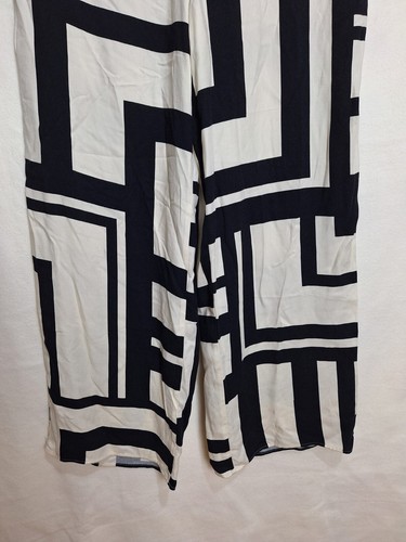 F&F Loose Pants Elastic Waist Trousers Womens Size 14 Geometric Printed - Picture 4 of 12