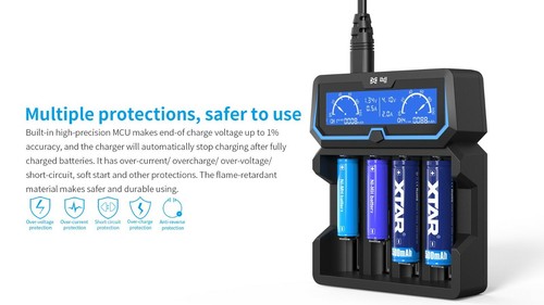 New XTAR X4 LCD Fast Charging Smart 4 Slot Battery Charger Li-ion Ni-MH AU Stock - Picture 10 of 12