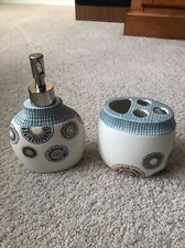 Ceramic Soap Dispenser With Toothbrush Holder White Saturday Knight Ltd.