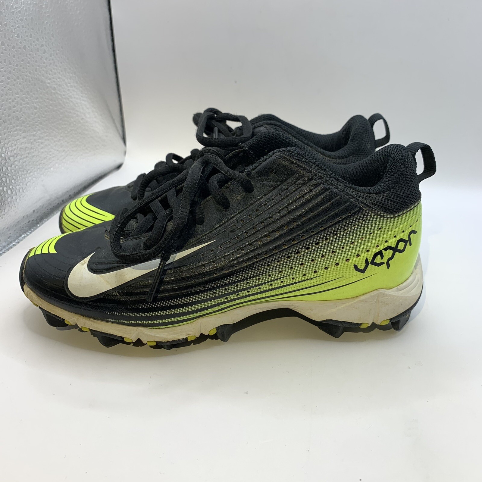 Nike Boys Vapor 684692017 Black Neon Yellow Baseball Cleats Shoes