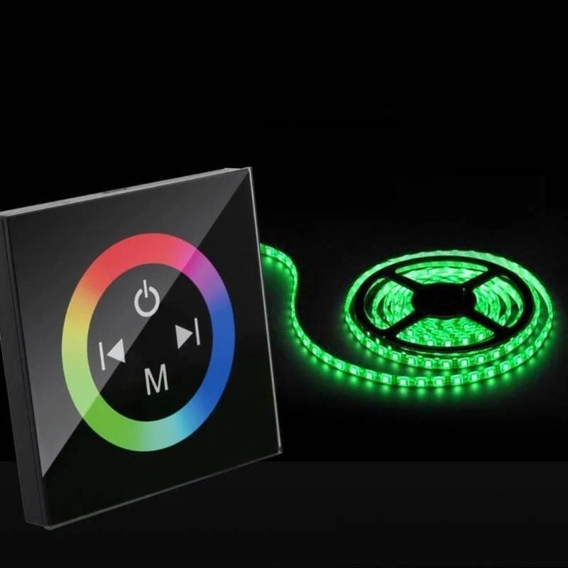 DC12-24V 4A/CH Wall Mounted Touch Switch Controller Glass Panel RGB 5050 3528 - Image 2 of 4