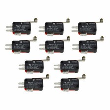 10pc Limit Micro Switch V-156-1C25 Long Straight Hinge Roller Momentary SPDT US