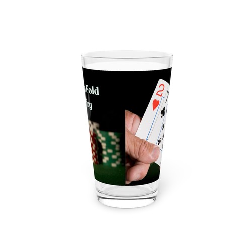 Poker-Thema 16 Unzen Pint Glas - "Ich falte nicht einmal meine Wäsche" Design - Bild 5 von 5