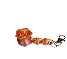 Articulated Rose Keychain - 3D Printed, Cute Gift