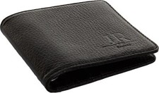 Justin Reess England Wallet Emboosed Leather Note Mens Card Holdr In Black UK 
