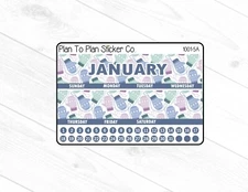 1001-5A~~January 7X9 Monthly View Planner Stickers.