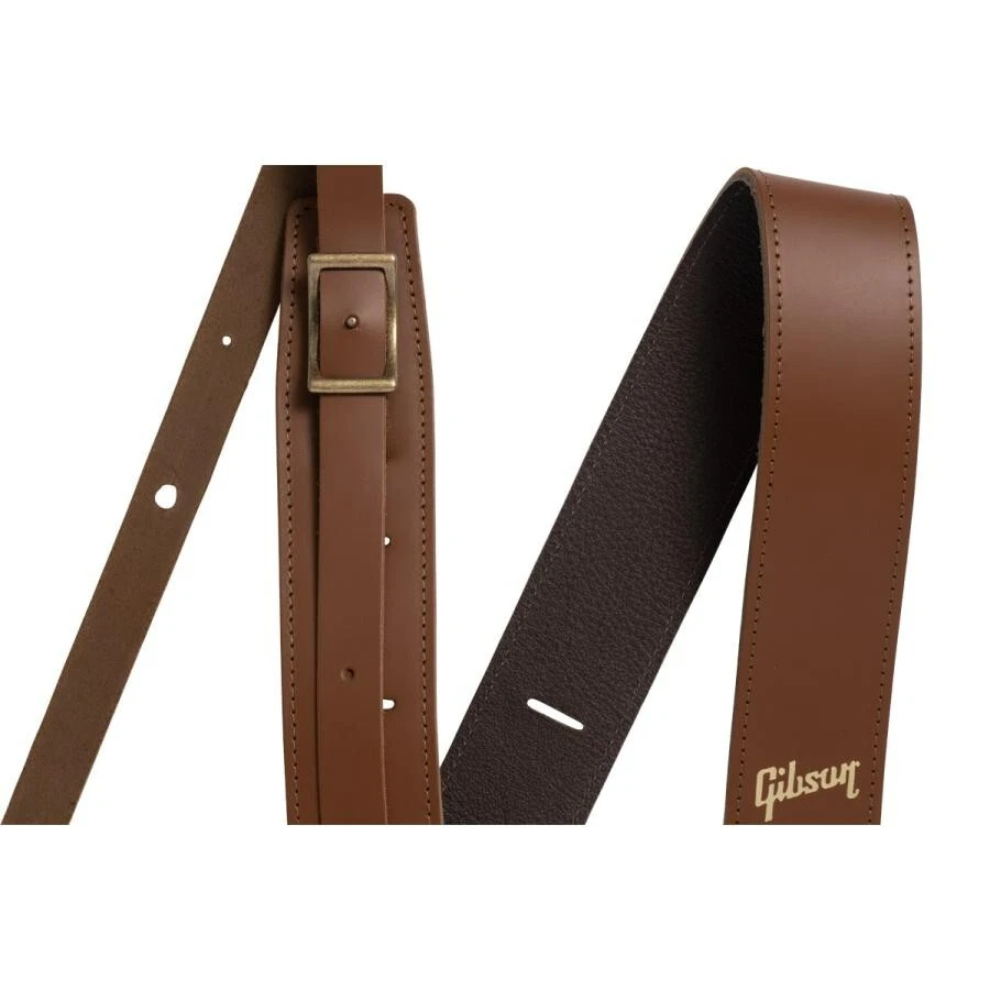 Correa de guitarra Gibson ASTRBDR-BRN The Troubadour marrón productos genuinos Foto 4 de 4