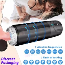 Male Masturbaters Automatic HandsFree Rotating Cup Thrusting Stroker Men Sex Toy