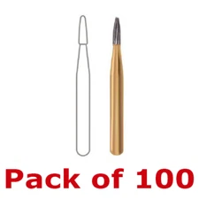 Beaver BULLET SHAPE Trim & Finish Carbide Burs 100 x FG 7802 