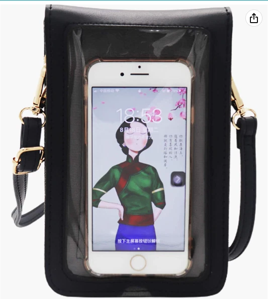 Clear touch screen purse hot sale