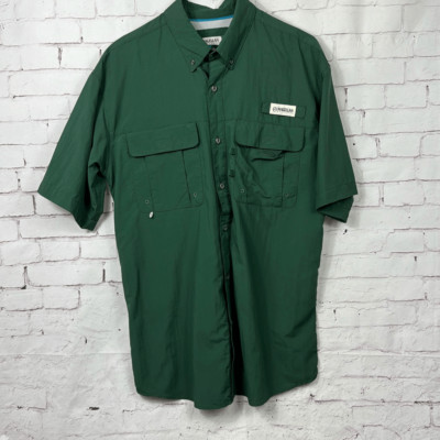 Magellan Outdoors Shirt Mens Small S Button Up Fish Gear Moisture Wicking Green