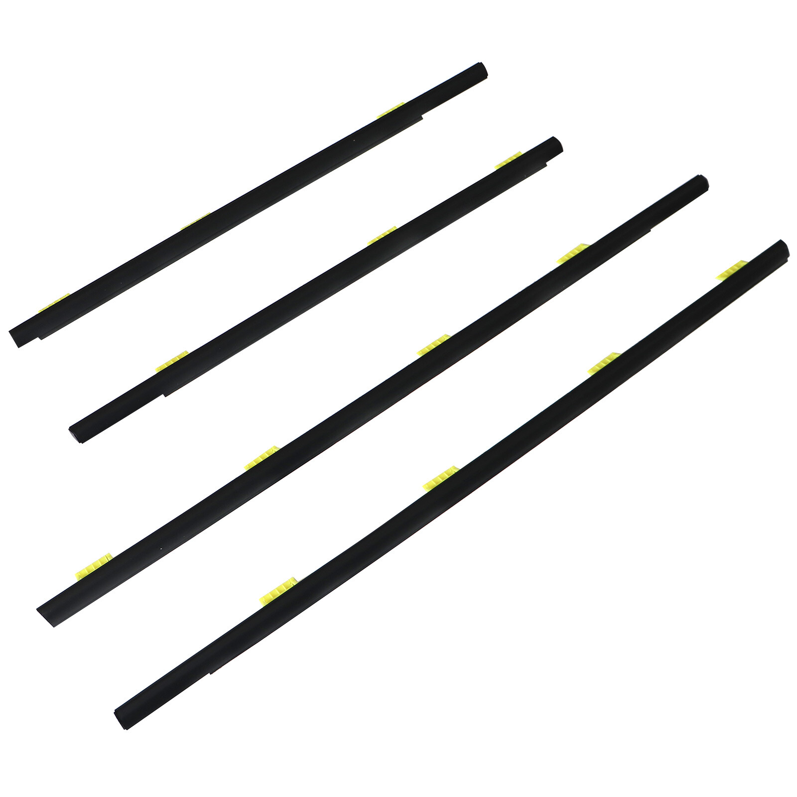 For CR-V 2002 2003-2006 Window Weatherstrip 4pcs Door Belt Moldings Black