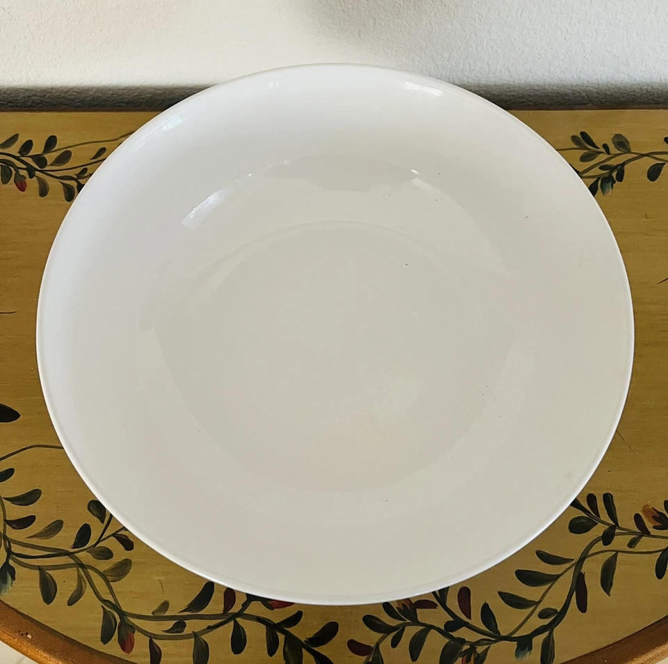 复古 20 世纪 50 年代大型 Kenilworth 白色碗黄铜灯座 Homer Laughlin 10 英寸盘 — 第 2/3 张图片