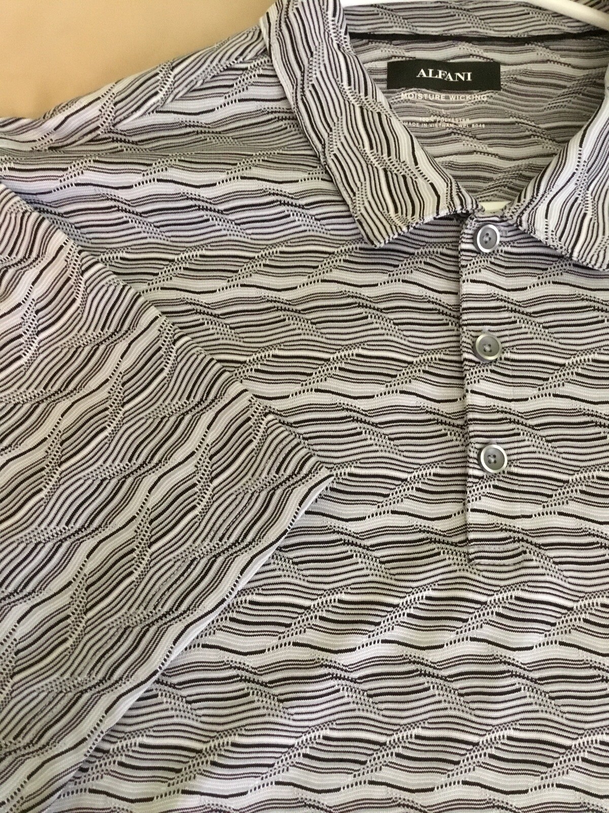 MENS Golf Polo Shirt Sz L ALFANI 