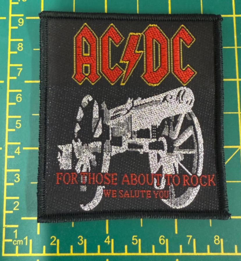AC/DC For Those About To Rock Woven Sew On Patch Officially Licensed