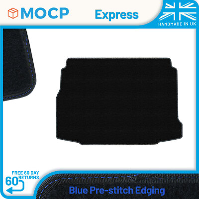 Express with Blue Pre-Stitch Trim Boot Mat to fit Peugeot 308 Hatchback 2014-...