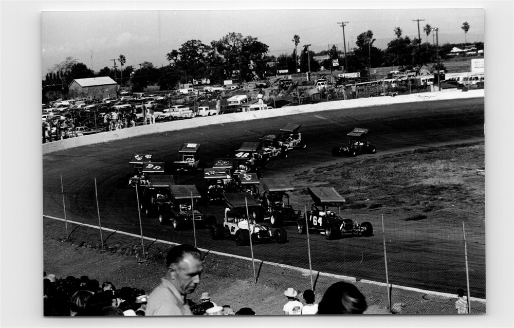 Stockton 99 Speedway Racetrack Stockton CA Race Cars Vintage Photo 39 E22