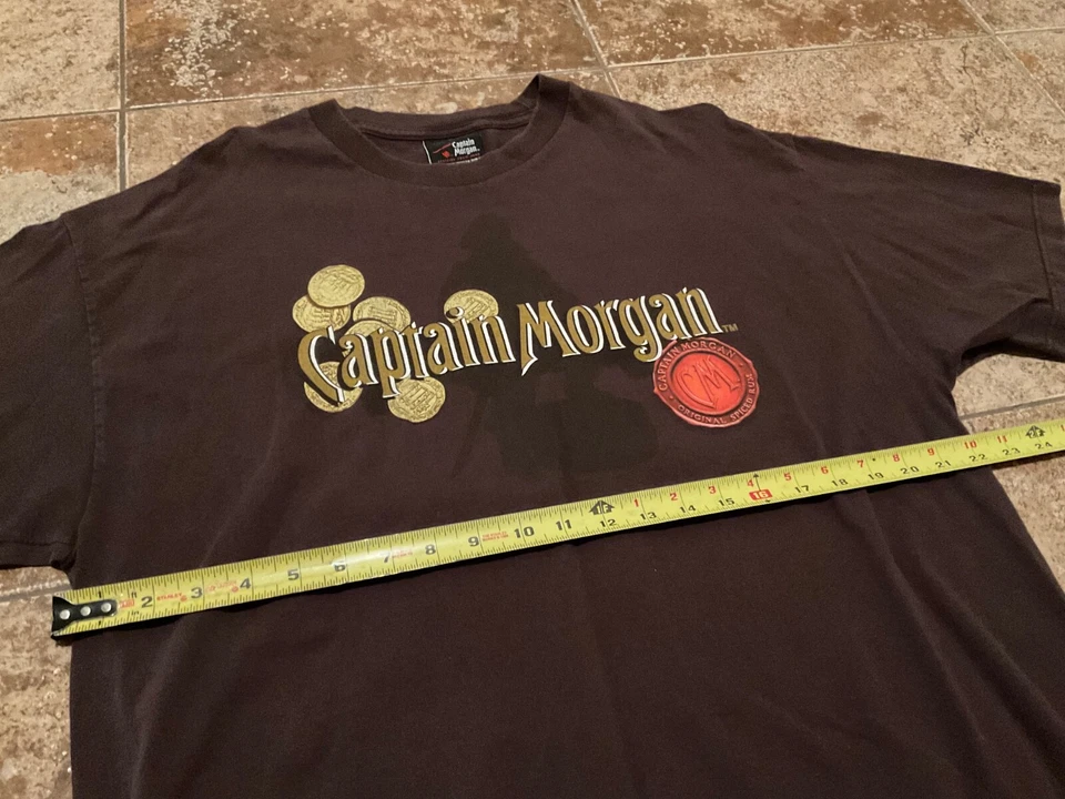 复古摩根上尉 SPICED RUM 图形 T 恤(男式 XL )棕色预穿 — 第 4/4 张图片