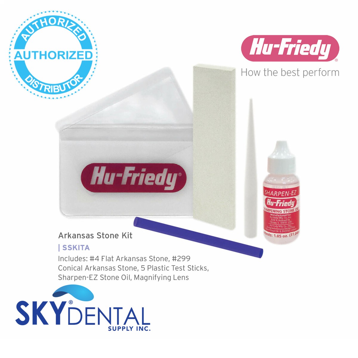Hu-Friedy Instrument Sharpening Kit w/Ceramic / Arkansas Stone