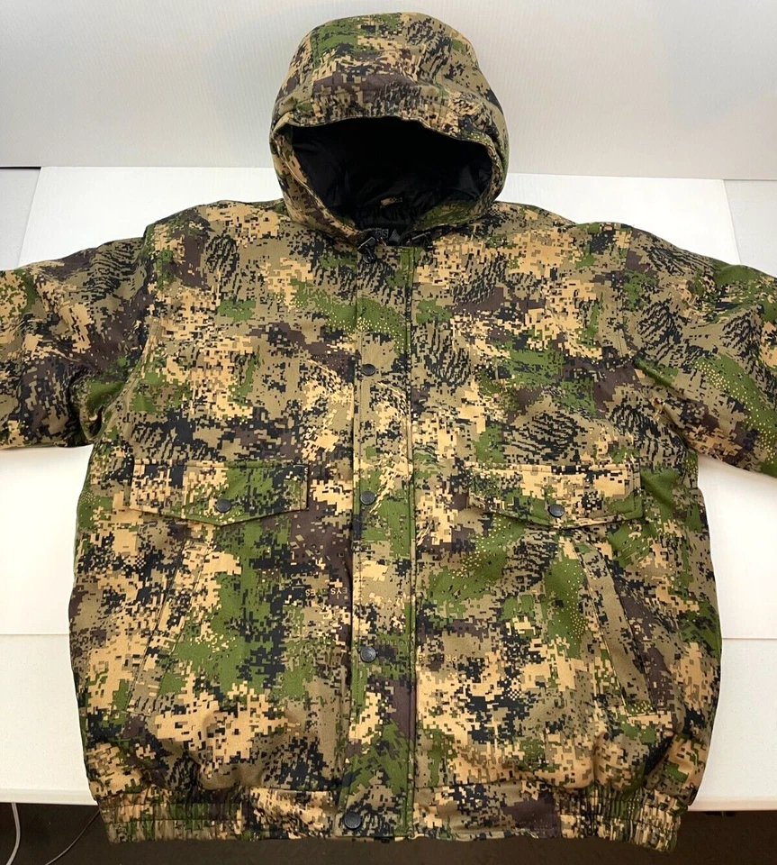 WFS Element Gear Mens Digi Camo Hunting Puffer Jacket/Coat Hooded Sz L Preys Eye - Image 2 of 4