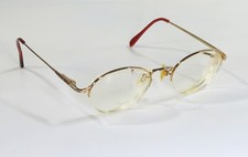Vintage Goldtone Browline Eyeglasses Frame 54-18-140