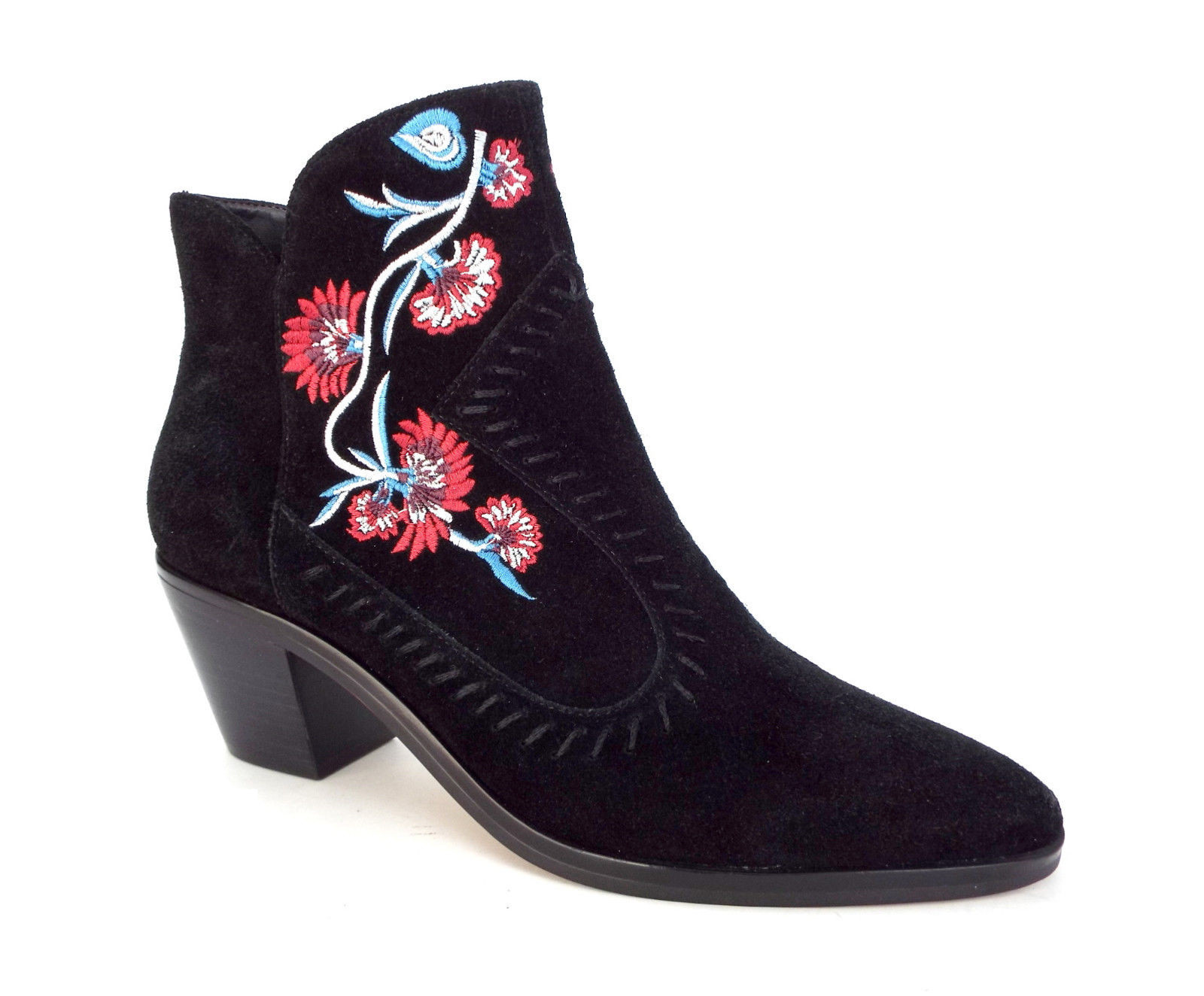 suede embroidered boots