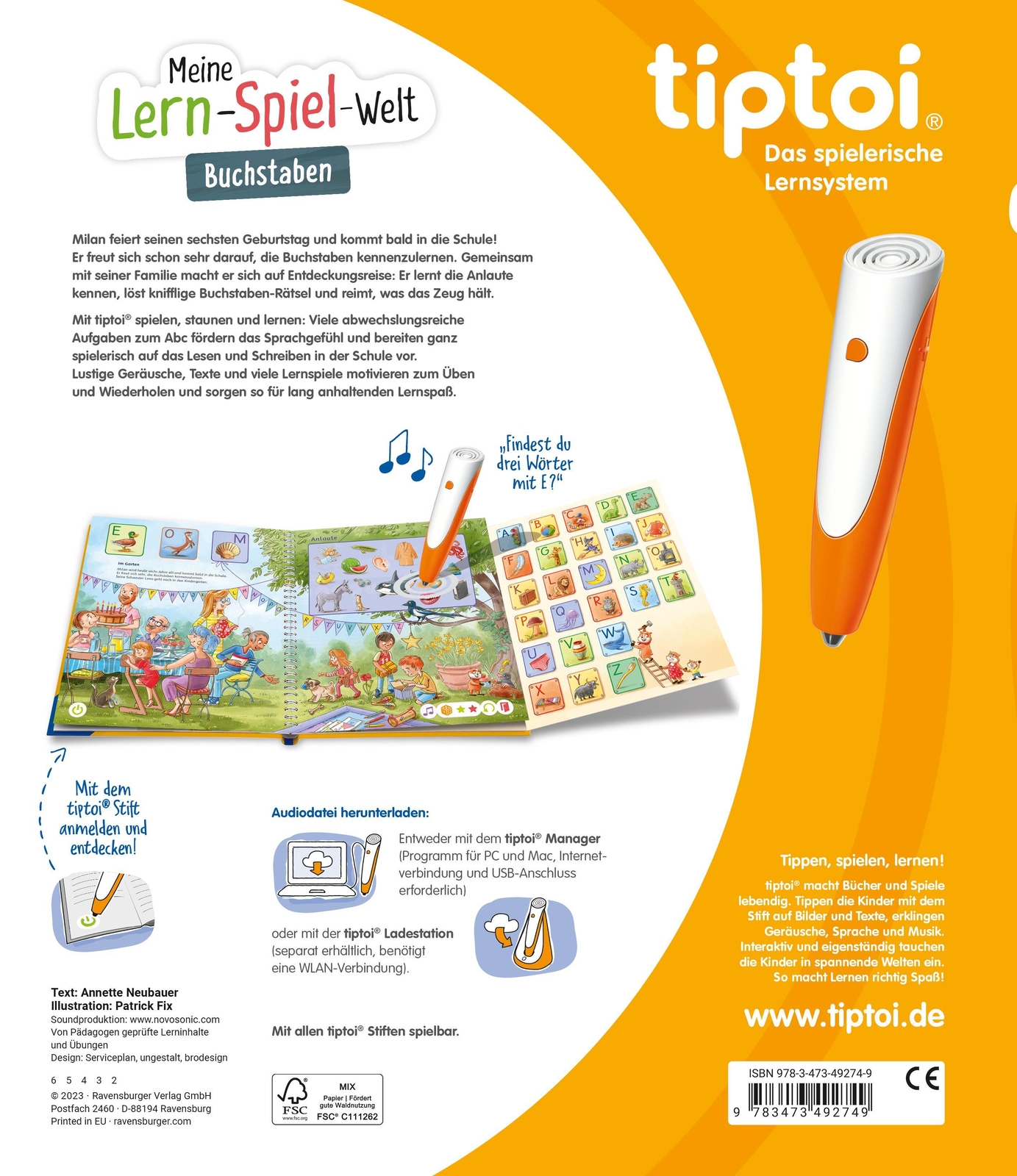 Thumbnail - Annette Neubauer | Tiptoi® Meine Lern-spiel-welt - Buchstaben |