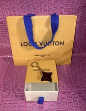 Louis Vuitton Key Ring Bag Charm Flower Motif Brown/Gold In A Gift Box  Bag.