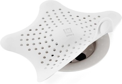 Umbra Starfish Drain Cover/Hair Catcher, White 