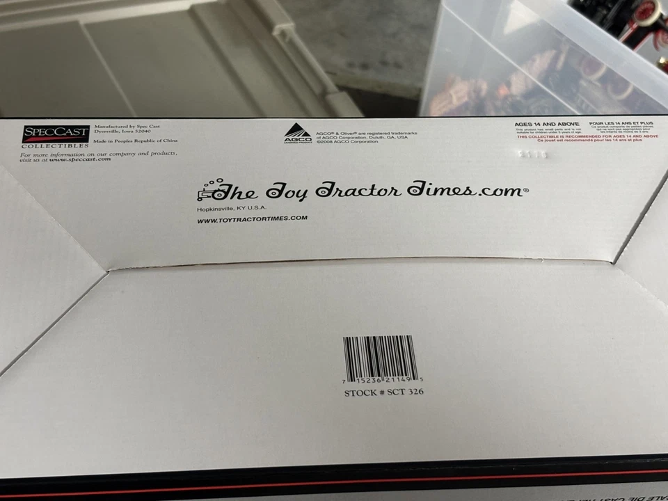 SPECCAST TOY TRACTOR TIMES 25TH ANNIV. OLIVER 66 W/SPRING TOOTH HARROW 1:16 NIB - Image 4 of 4