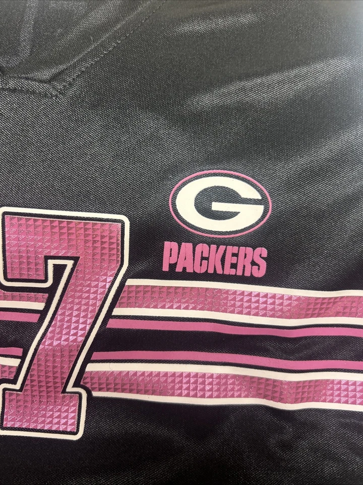 Camiseta deportiva negra y rosa del equipo de los Green Bay Packers de la NFL Jordy Nelson #87 para mujer talla L Foto 3 de 4