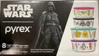 Pyrex Star Wars 8 Piece Set Darth Vader Yoda Chewbacca R2D2 C3PO - New in Box
