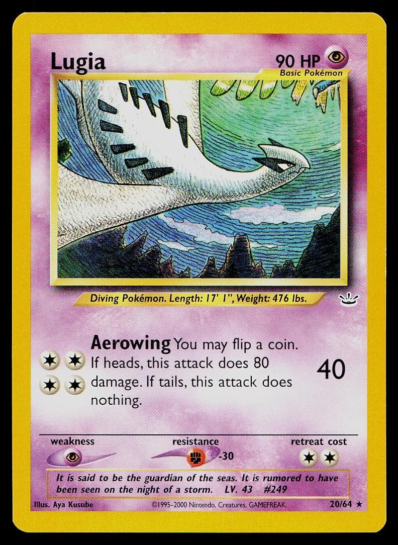 Pokemon Card Neo Revelation Lugia 20/64 Rare